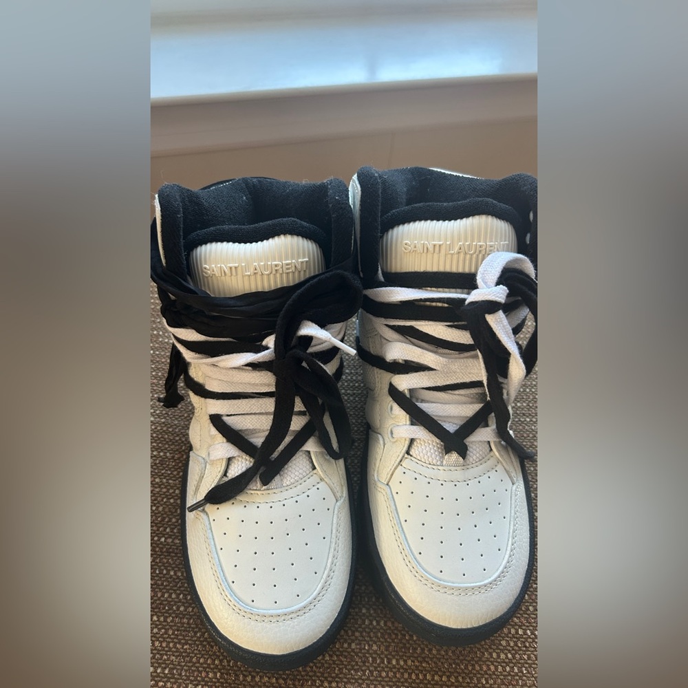 Saint Laurent  Two-Tone High-Top Sneakers